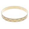 9ct Yellow Gold Patterned Star Bangle