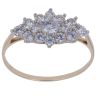 9ct Yellow Gold Cubic Zirconia Cluster Ring