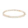 9ct Yellow Gold Cubic Zirconia Patterned Bangle