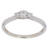 9ct White Gold 0.33ct Brilliant Cut Diamond Trilogy Ring