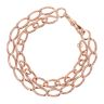 9ct Rose Gold Two Row Albert Bracelet 8"