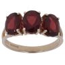 9ct Yellow Gold Three Stone Garnet Ring