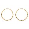 22ct Yellow Gold Textured Hoop Earrings