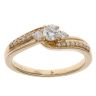 18ct Yellow Gold 0.38ct Brilliant Cut Diamond Trilogy Ring