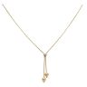 9ct Yellow Gold Cubic Zirconia Bead Tassel Chain 18"