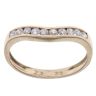 9ct Yellow Gold Cubic Zirconia Wishbone Ring