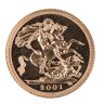 2001 Elizabeth II Fourth Portrait UK Half Sovereign Coin