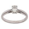 18ct White Gold 0.25ct Oval Cut Diamond Solitaire Ring