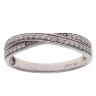 9ct White Gold 0.20ct Brillant Cut Diamond Crossover Ring