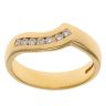 18ct Yellow Gold 0.20ct Diamond Wishbone Ring