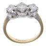 18ct Yellow Gold 1.30ct Brilliant Cut Diamond Trilogy Ring