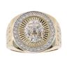 14ct Yellow And White Gold Cubic Zirconia Lion Ring