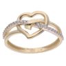 14ct Yellow Gold Cubic Zirconia Heart Ring