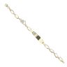 14ct Yellow Gold Cubic Zirconia Heart 5.5" ID Bracelet