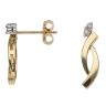 18ct Yellow Gold 0.08ct Brilliant Cut Diamond Fancy Earrings