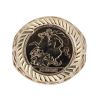 9ct Yellow Gold St George Coin Ring