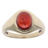 9ct Yellow Gold Garnet Cabochon Single Stone Ring