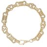 9ct Yellow Gold Stars and Bars Bracelet 8.5"