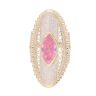 14ct Yellow Gold Pink Gemstone Ring