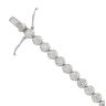 18ct White Gold 7.82ct Brilliant Cut Diamond Graduated Tennis Bracelet 8"