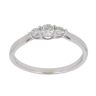 9ct White Gold 0.33ct Brilliant Cut Diamond Trilogy Ring