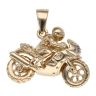 9ct Yellow Gold Cubic Zirconia Motorbike Pendant