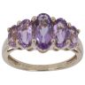 9ct Yellow Gold Amethyst Five Stone Ring