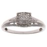 9ct White Gold 0.25ct Brilliant Cut Diamond Cluster Ring