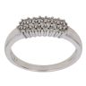 9ct White Gold 0.25ct Brilliant Cut Diamond Three Row Ring