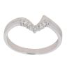 9ct White Gold 0.15ct Brilliant Cut Diamond Wishbone Ring