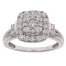 9ct White Gold 0.84ct Diamond Cluster Ring