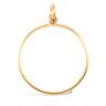 9ct Yellow Gold Half Sovereign Pendant Mount - Plain