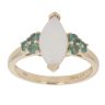 9ct Yellow Gold Opal and Green Gemstone Ring