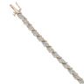 9ct Yellow Gold 0.33ct Brilliant Cut Diamond Bracelet 7"