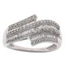 14ct White Gold 0.55ct Brilliant And Baguette Cut Diamond Fancy Ring