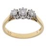 18ct Yellow Gold 0.50ct Brilliant Cut Diamond Trilogy Ring