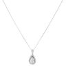 9ct White Gold 0.30ct Brilliant Cut Diamond Cluster Pendant and Chain 18"