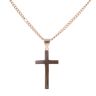 9ct Rose Gold Cross Pendant And Chain 18"