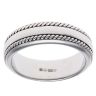 Silver Twist Edges Ring