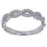 18ct White Gold 0.28ct Brilliant Cut Diamond Crossover Twist Ring