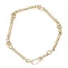 9ct Yellow Gold Bar Links Fancy Bracelet 7.5"