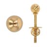22ct Yellow Gold Plain Ball Stud Earrings
