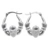 Silver Claddagh Creole Earrings By Icesia
