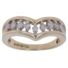 9ct Yellow Gold 0.25ct Brilliant Cut Diamond Wishbone Ring
