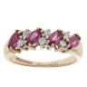 9ct Yellow Gold 0.10ct Diamond and Ruby Ring