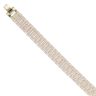 9ct Yellow Gold Cubic Zirconia Watch Strap Style Bracelet 8.5"
