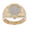 14ct Yellow Gold Cubic Zirconia Signet Ring