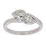 Platinum 0.40ct Brilliant Cut Diamond Two Stone Ring