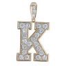 9ct Yellow Gold Cubic Zirconia K Initial Pendant