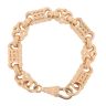 9ct Yellow Gold Patterned Stars and Bars Bracelet 9"